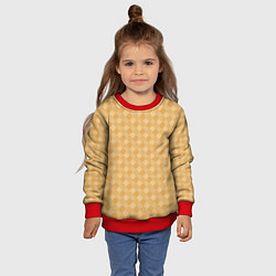 Свитшот детский Текстура лаптевого плетения, цвет: 3D-красный — фото 2