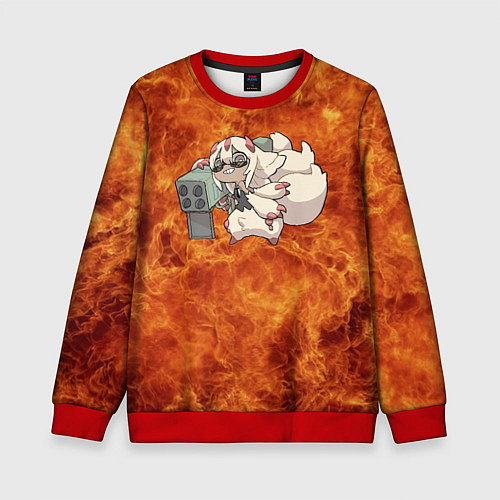 Детский свитшот Взрывоопасная Фапута / 3D-Красный – фото 1