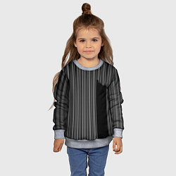 Свитшот детский Visual zebra stripes, цвет: 3D-меланж — фото 2