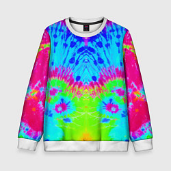 Свитшот детский Tie-Dye abstraction, цвет: 3D-белый