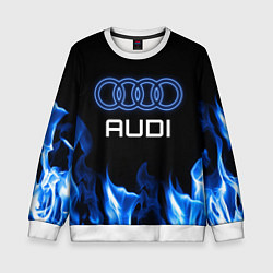 Свитшот детский Audi neon art, цвет: 3D-белый