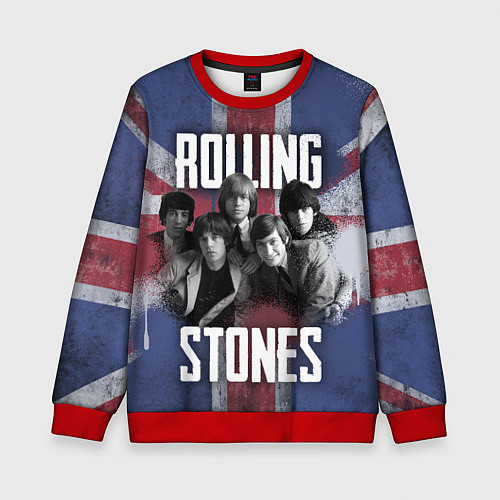 Детский свитшот Rolling Stones - Great britain / 3D-Красный – фото 1