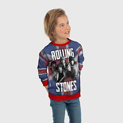 Свитшот детский Rolling Stones - Great britain, цвет: 3D-красный — фото 2
