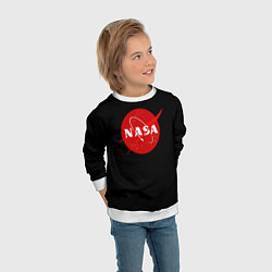 Свитшот детский NASA redlogo space usa, цвет: 3D-белый — фото 2
