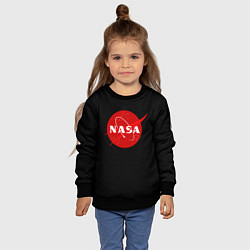 Свитшот детский NASA redlogo space usa, цвет: 3D-черный — фото 2