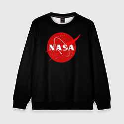 Свитшот детский NASA redlogo space usa, цвет: 3D-черный