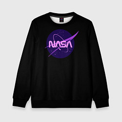 Свитшот детский NASA neon space, цвет: 3D-черный