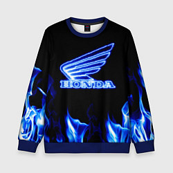 Свитшот детский Honda neon, цвет: 3D-синий