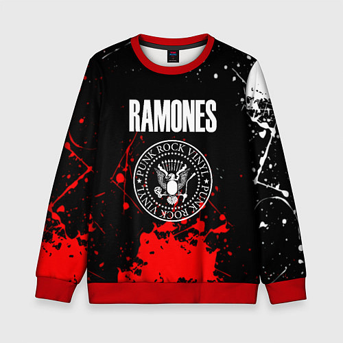 Детский свитшот Ramones краски метал группа / 3D-Красный – фото 1