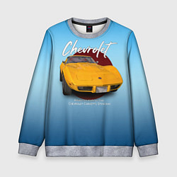 Свитшот детский Американский маслкар Chevrolet Corvette, цвет: 3D-меланж