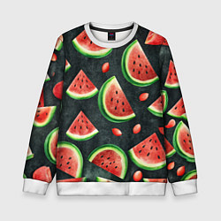 Детский свитшот Паттерн красные дольки арбуза
