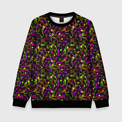 Свитшот детский Color bright pattern, цвет: 3D-черный