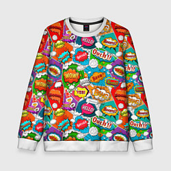 Детский свитшот Bang Boom Ouch pop art pattern