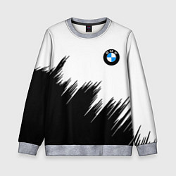 Свитшот детский BMW чёрные штрихи текстура, цвет: 3D-меланж