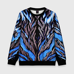 Свитшот детский Камень и синий огонь, цвет: 3D-черный