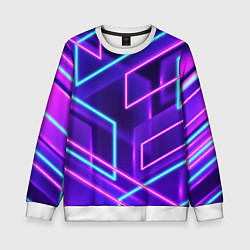 Свитшот детский Neon Geometric, цвет: 3D-белый