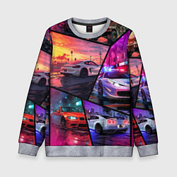 Свитшот детский GTA style cars, цвет: 3D-меланж