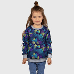 Свитшот детский Abstract vector pattern, цвет: 3D-меланж — фото 2
