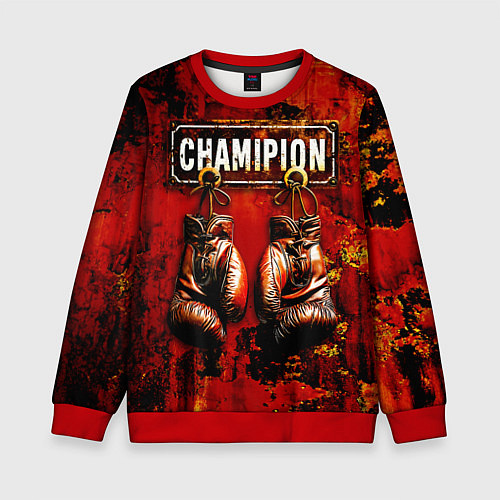 Детский свитшот Champion boxing / 3D-Красный – фото 1