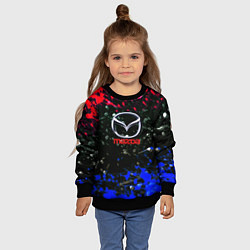 Свитшот детский Mazda краски абстракция спорт, цвет: 3D-черный — фото 2