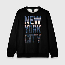 Свитшот детский New York City - USA, цвет: 3D-черный