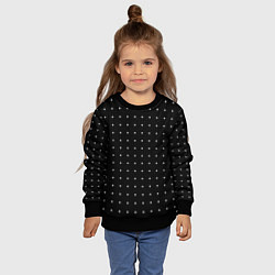 Свитшот детский Черный в белую точку, цвет: 3D-черный — фото 2