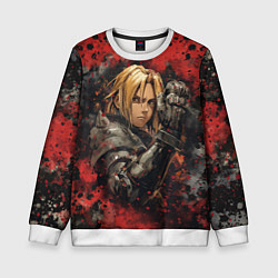 Свитшот детский Edward Elric - Fullmetal Alchemist, цвет: 3D-белый