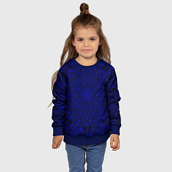 Свитшот детский Мандала чёрно-синий, цвет: 3D-синий — фото 2