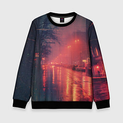 Детский свитшот Ночные городские огни