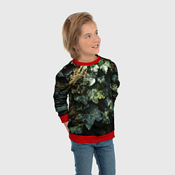 Свитшот детский Реалистичный охотничий камуфляж, цвет: 3D-красный — фото 2