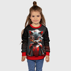Свитшот детский Ёжик Shadow в броне, цвет: 3D-красный — фото 2