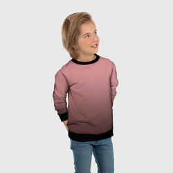 Свитшот детский Пыльно-розовый градиент, цвет: 3D-черный — фото 2