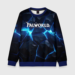 Свитшот детский Palworld logo blue ice, цвет: 3D-синий