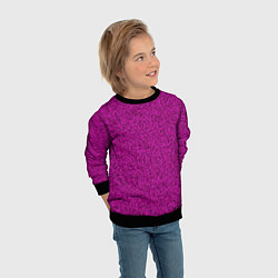 Свитшот детский Яркий сиреневый паттерн мелкая мозаика, цвет: 3D-черный — фото 2