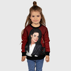 Свитшот детский Michael Jackson с пантерой и автографом, цвет: 3D-черный — фото 2