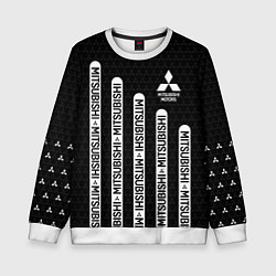Свитшот детский Mitsubishi - black and white, цвет: 3D-белый