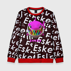 Свитшот детский Esskeetit logo pattern, цвет: 3D-красный