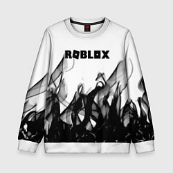 Свитшот детский Roblox flame текстура, цвет: 3D-белый