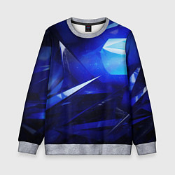 Свитшот детский Black and blue abstract background sport style, цвет: 3D-меланж