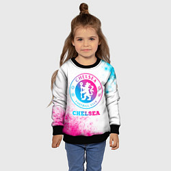 Свитшот детский Chelsea neon gradient style, цвет: 3D-черный — фото 2