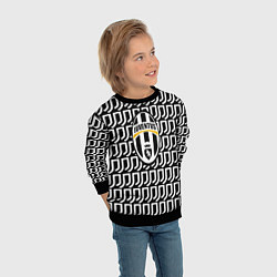 Свитшот детский Juventus pattern fc, цвет: 3D-черный — фото 2