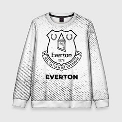 Свитшот детский Everton с потертостями на светлом фоне, цвет: 3D-белый