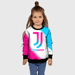 Свитшот детский Juventus neon gradient style, цвет: 3D-черный — фото 2