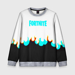 Свитшот детский Fortnite epic game fire, цвет: 3D-меланж