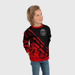 Свитшот детский PSG sport grunge, цвет: 3D-красный — фото 2