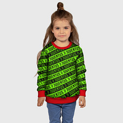 Свитшот детский Juventus green pattern sport, цвет: 3D-красный — фото 2