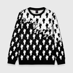 Свитшот детский Billie Eilish pattern black, цвет: 3D-черный