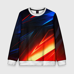 Свитшот детский Geometry stripes neon steel, цвет: 3D-белый