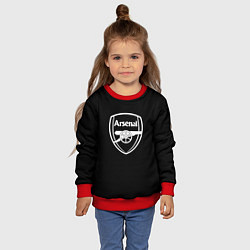 Свитшот детский Arsenal fc белое лого, цвет: 3D-красный — фото 2