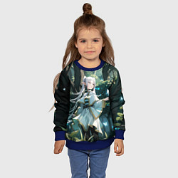 Свитшот детский Sousou no Frieren Фрирен butterfly, цвет: 3D-синий — фото 2